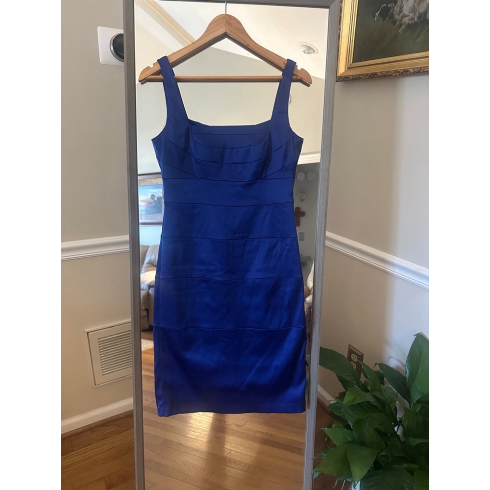 Signature by Sangria Blue Sheath Dress Size 8